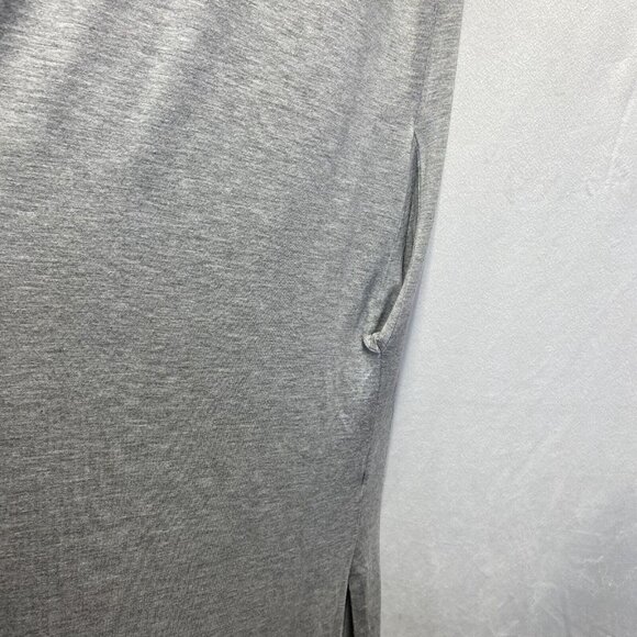 Reborn J V-Neck Short Sleeve Maxi Slit Dress Women Large Gray Side Pockets Used - Picture 14 of 16